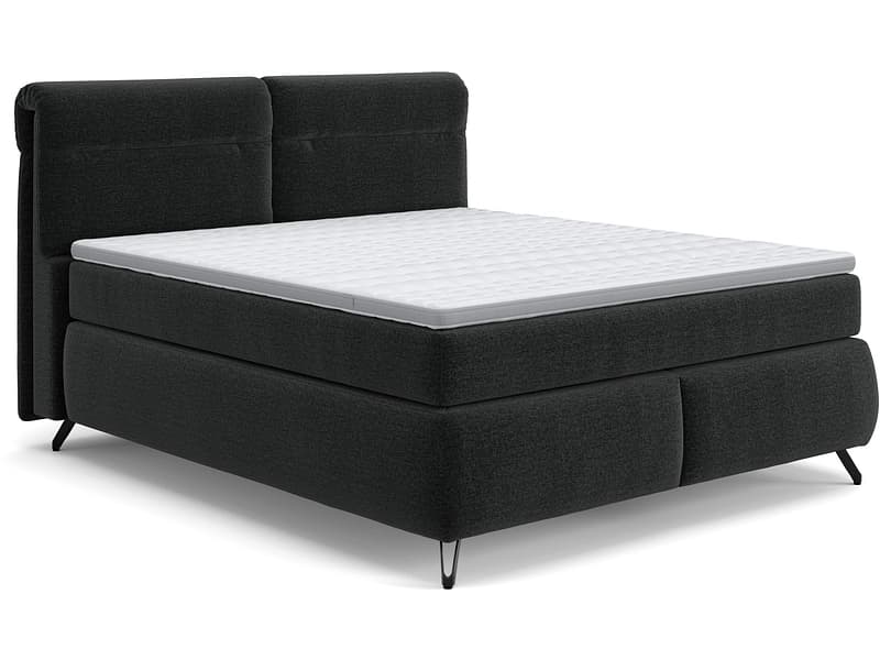 Boxspringbett SWISS HOME STYLE AMBER schwarz 180x200cm fest