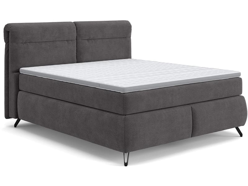Boxspringbett SWISS HOME STYLE AMBER anthrazit 180x200cm fest