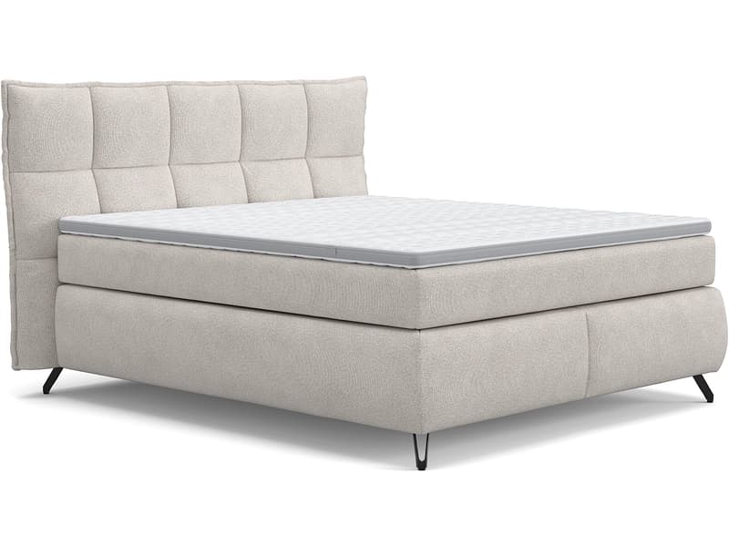 Boxspringbett SWISS HOME STYLE AGATA beige 160x200cm fest