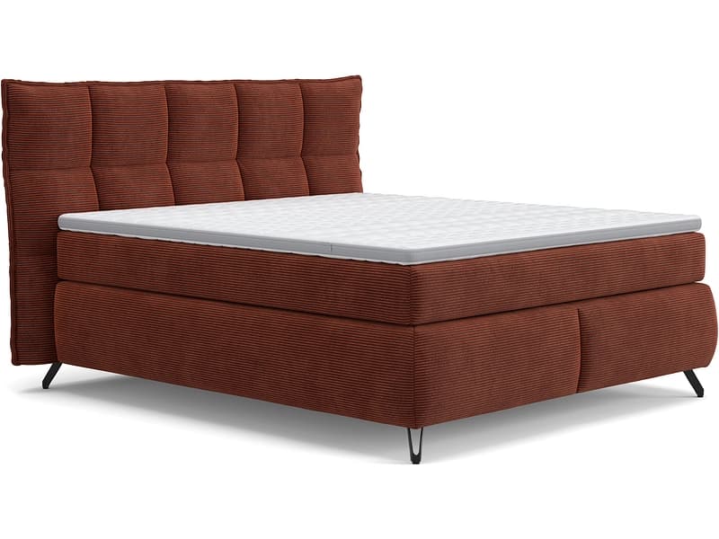 Boxspringbett SWISS HOME STYLE AGATA terrakotta 180x200cm weich