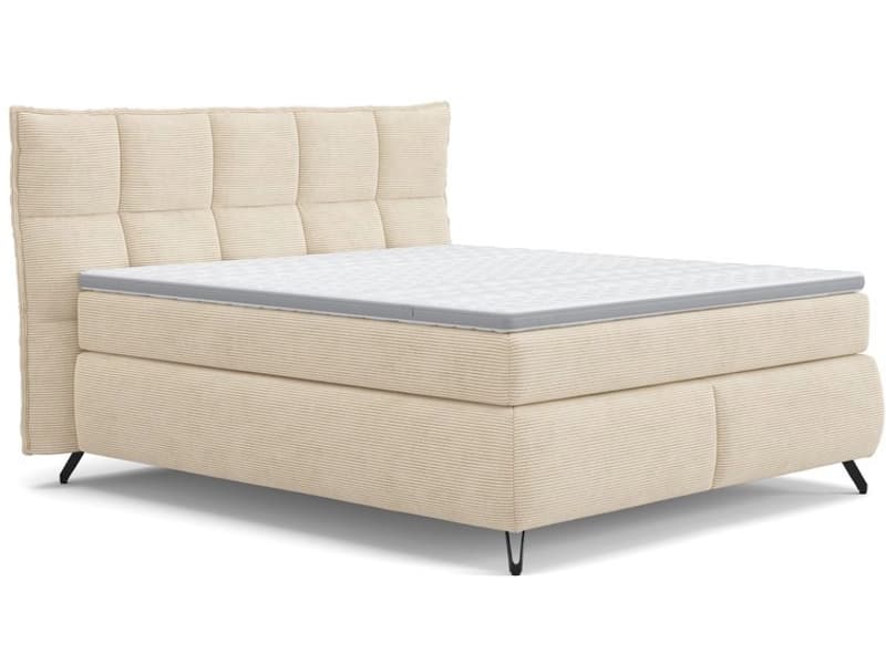 Boxspringbett SWISS HOME STYLE AGATA beige 180x200cm weich / fest