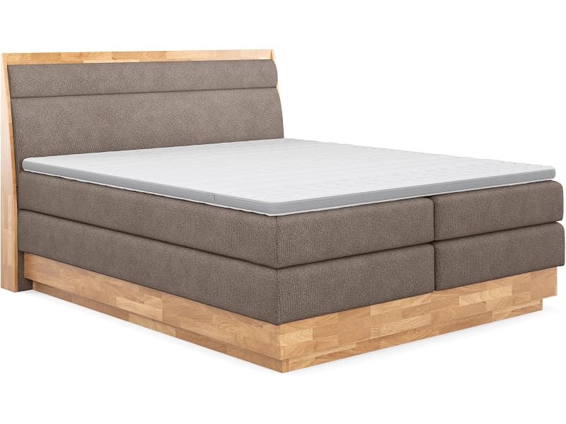 Boxspringbett SWISS HOME STYLE ONYX sand 160x200cm fest