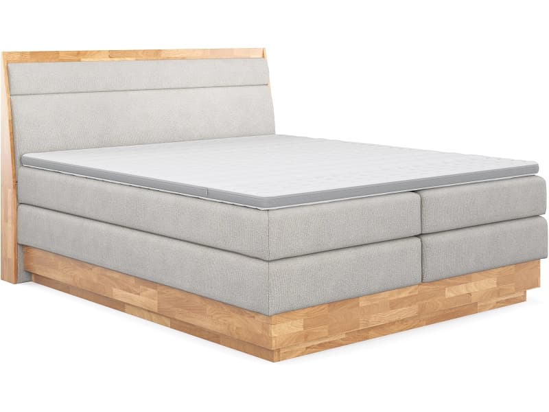 Boxspringbett SWISS HOME STYLE ONYX beige 160x200cm weich / fest