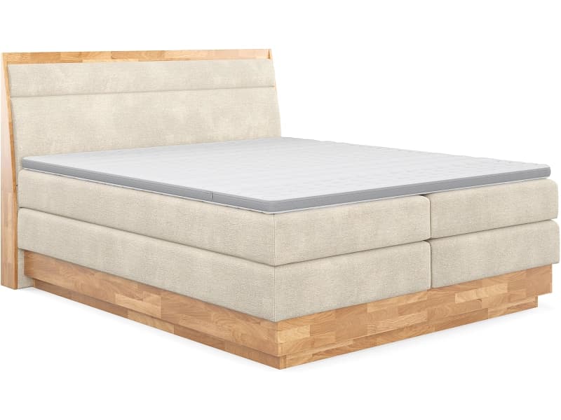 Boxspringbett SWISS HOME STYLE ONYX beige 180x200cm weich / halbfest