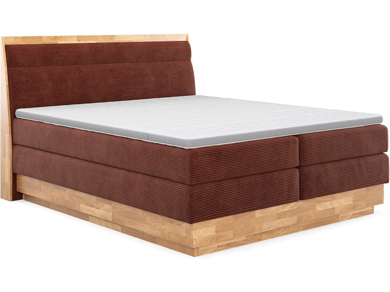 Boxspringbett SWISS HOME STYLE ONYX terrakotta 180x200cm weich