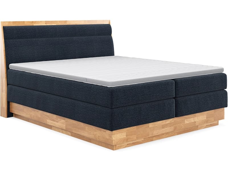 Boxspringbett SWISS HOME STYLE ONYX blau 180x200cm fest