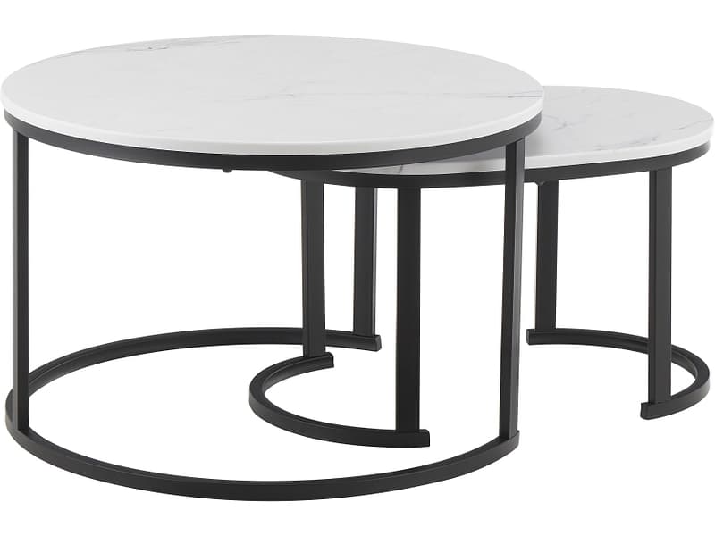 Set für Couchtische NARA 70x70x45cm weiss