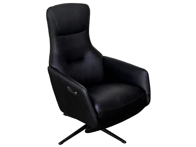 Relaxsessel PAUL Echtleder schwarz