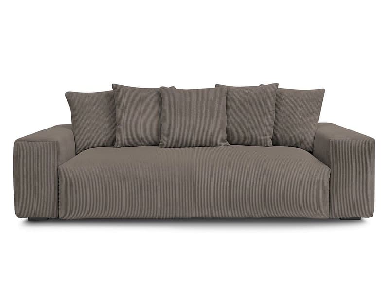 3er Sofa BOBOCHIC VOLTAIRE Cord-Stoff taupe