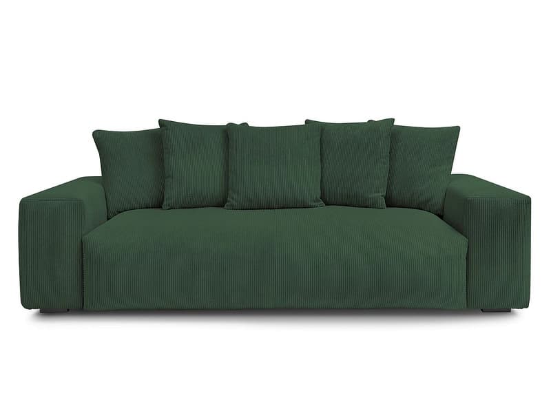 3er Sofa BOBOCHIC VOLTAIRE Cord-Stoff grün