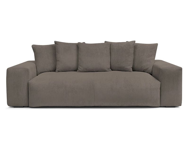3er Sofa BOBOCHIC VOLTAIRE Cord-Stoff taupe