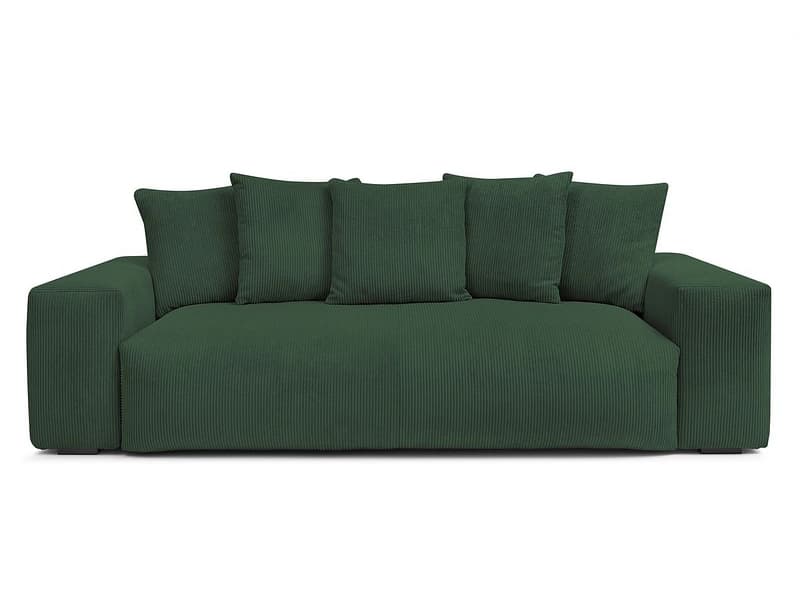 3er Sofa BOBOCHIC VOLTAIRE Cord-Stoff grün