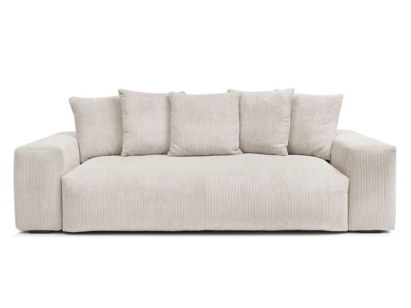 3er Sofa BOBOCHIC VOLTAIRE Cord-Stoff beige