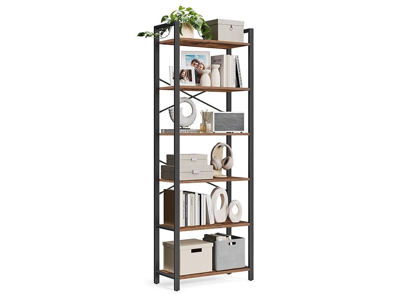 SONGMICS Regal RUSTIK 66x30x186cm spanplatte