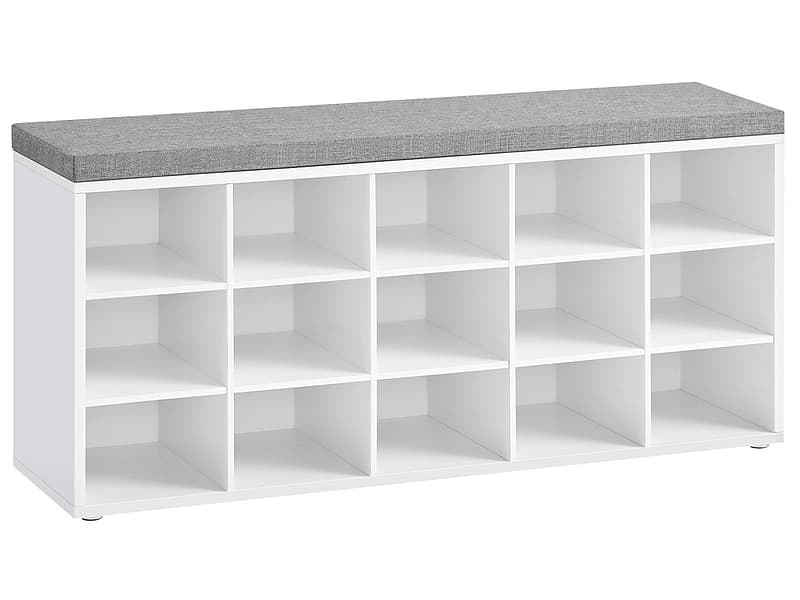 Bank für Schuhe SONGMICS BENCH 15 Paar Schuhe weiss