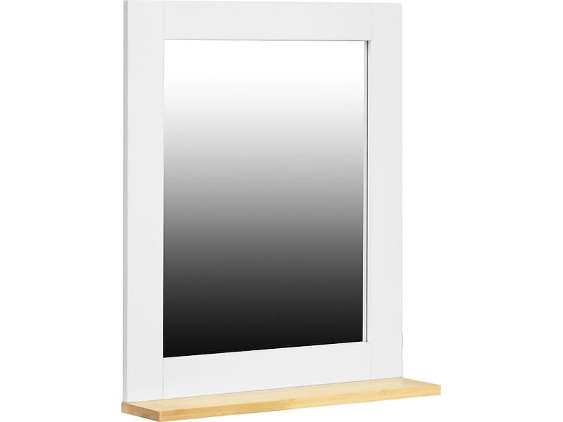 Badezimmerspiegel rechteck TEGEL 48x60cm weiss
