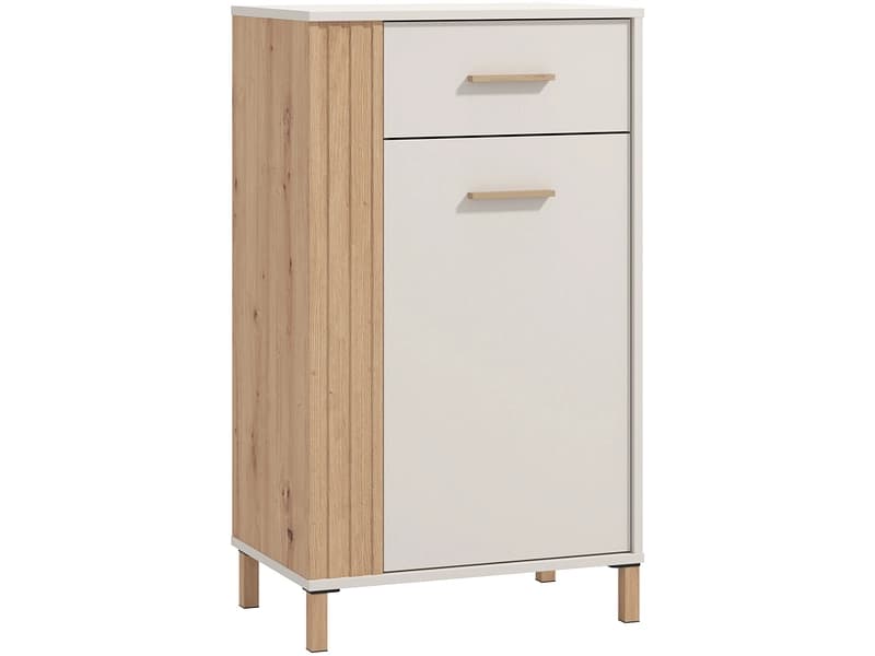 Kommode BELFORT 1 Tür 1 Schublade 40x59.5x103cm kaschmir eiche