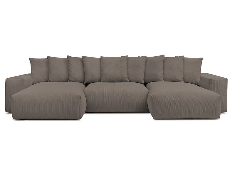 Wohnlandschaft BOBOCHIC VOLTAIRE Cord-Stoff taupe