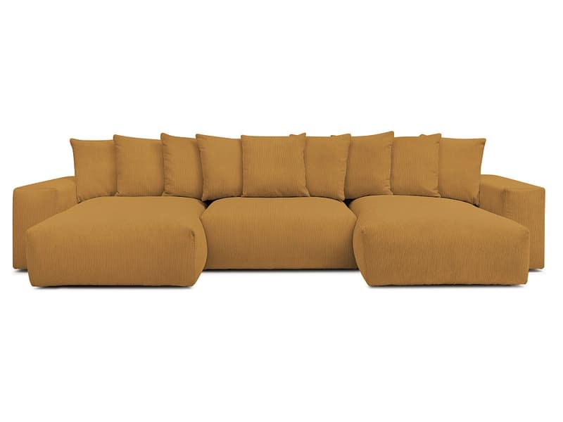 Wohnlandschaft BOBOCHIC VOLTAIRE Cord-Stoff gelb