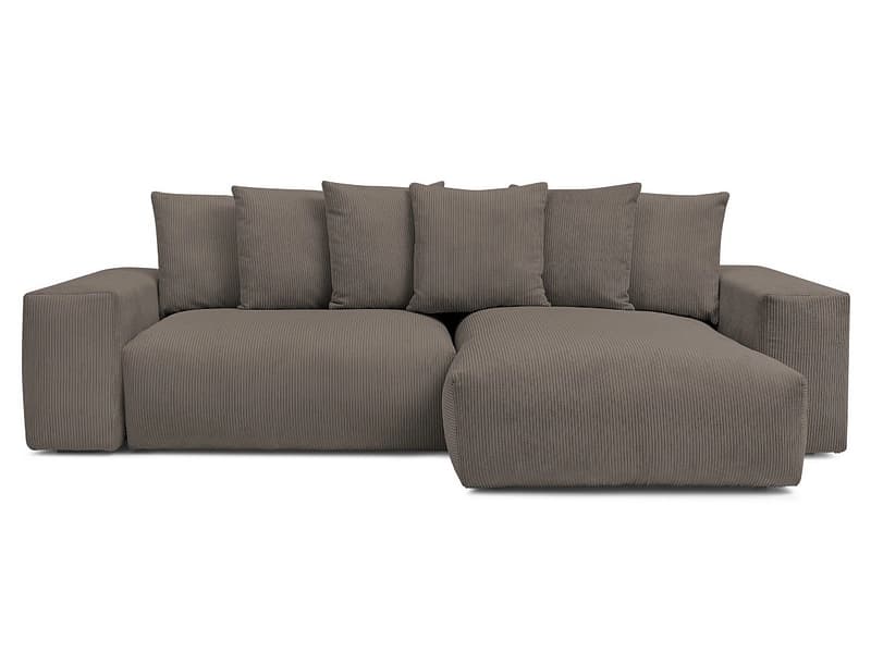 Ecksofa BOBOCHIC VOLTAIRE Cord-Stoff taupe
