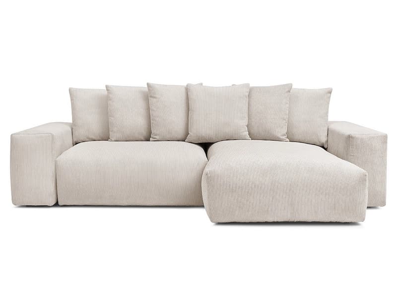 Ecksofa BOBOCHIC VOLTAIRE Cord-Stoff beige