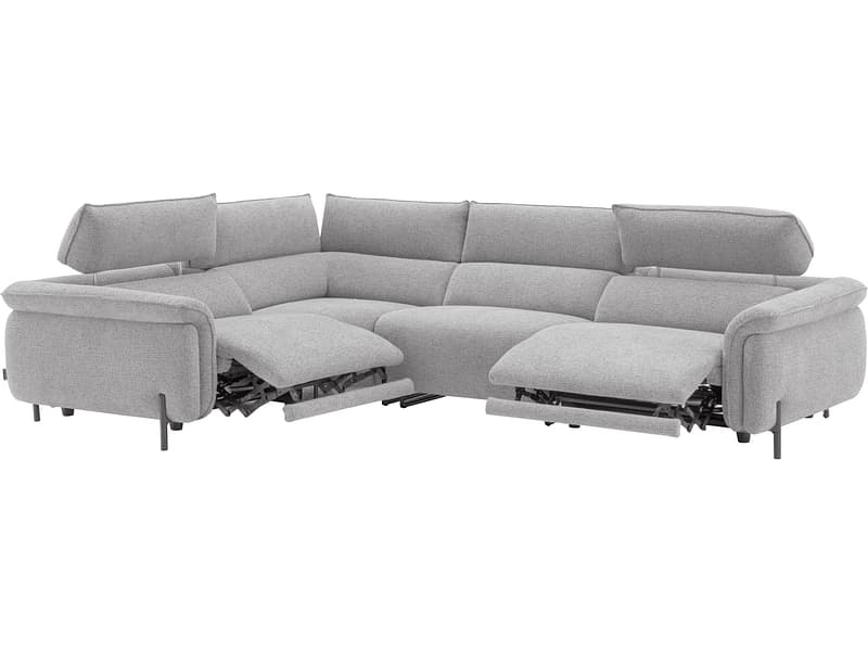 Ecksofa CAMPO DE FIORI SOHAN Stoff hellgrau