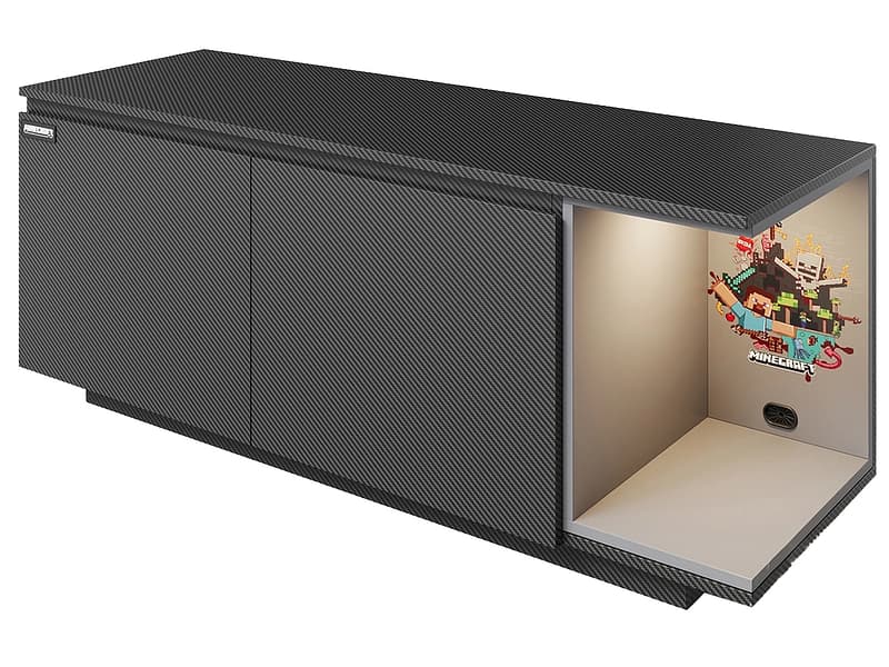 MINECRAFT TV-Möbel BUILDORA 125cm schwarz