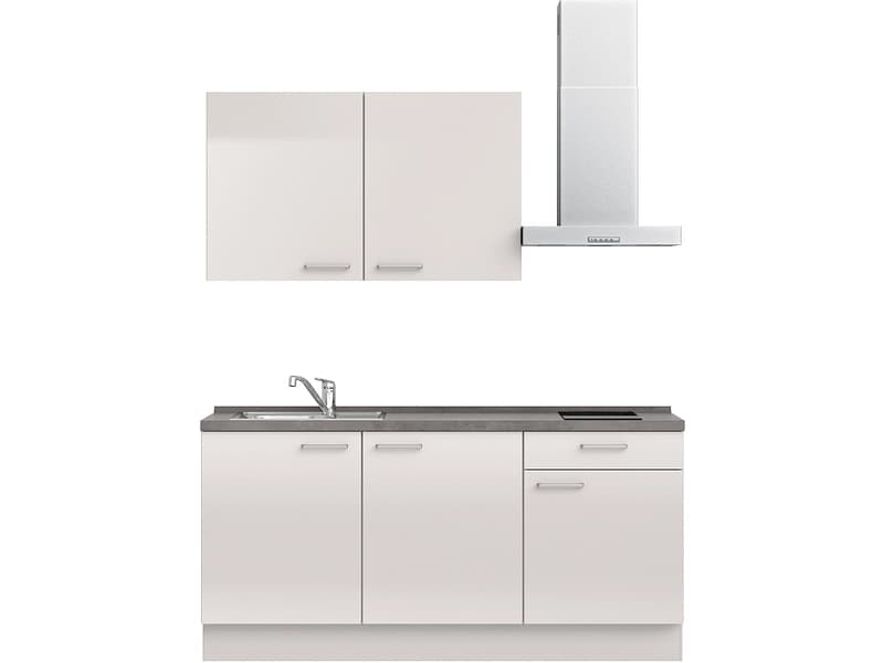 Komplette Küche MODUSET FLASH CLASSIC Seidengrau 60x180cm
