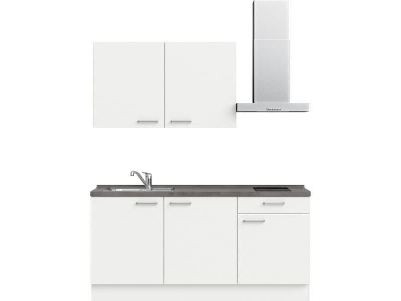 Komplette Küche MODUSET TOUCH CLASSIC Alpinweiß 60x180cm