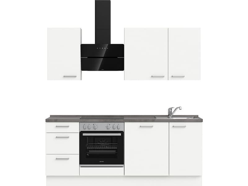 Komplette Küche MODUSET TOUCH PREMIUM Alpinweiß 60x210cm