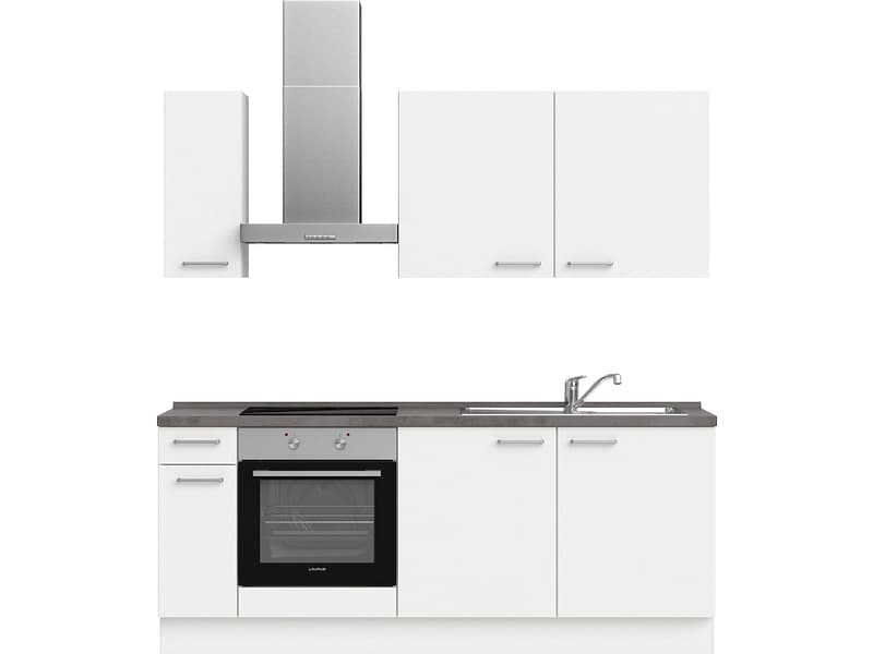 Komplette Küche MODUSET TOUCH CLASSIC Alpinweiß 60x210cm