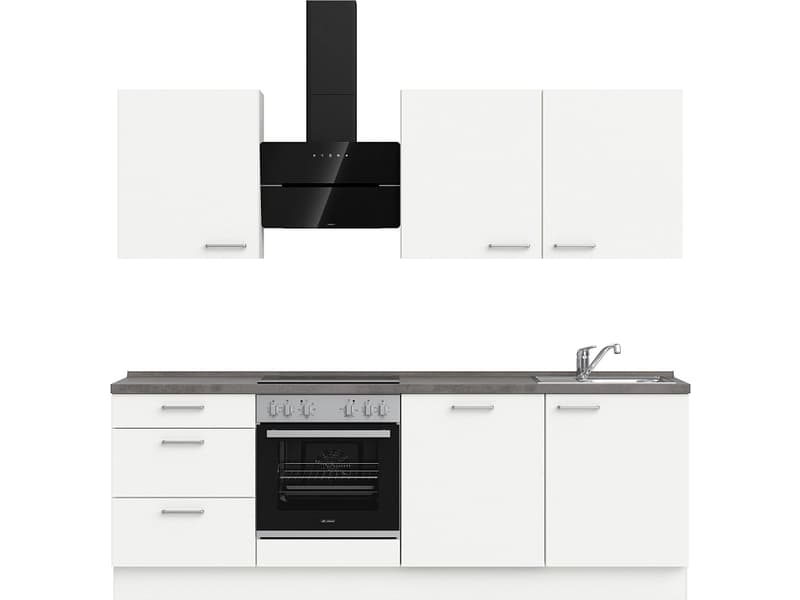 Komplette Küche MODUSET TOUCH PREMIUM Alpinweiß 60x240cm
