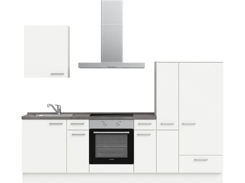 Komplette Küche MODUSET TOUCH CLASSIC Alpinweiß 60x270cm