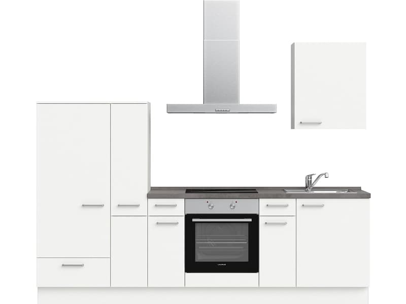 Komplette Küche MODUSET TOUCH CLASSIC Alpinweiß 60x270cm