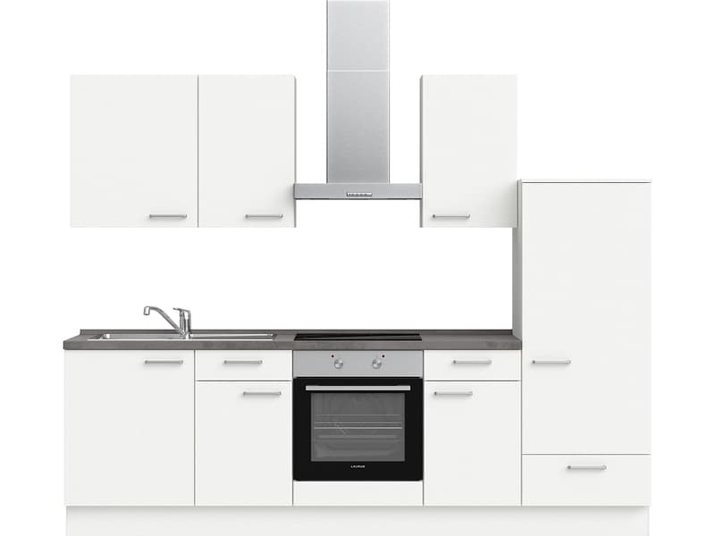 Komplette Küche MODUSET TOUCH CLASSIC Alpinweiß 60x270cm