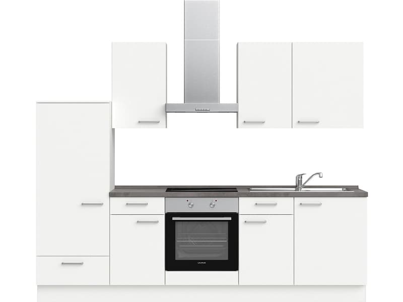 Komplette Küche MODUSET TOUCH CLASSIC Alpinweiß 60x270cm