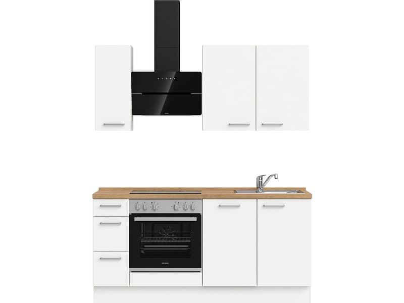 Komplette Küche MODUSET TOUCH PREMIUM Alpinweiß 60x180cm