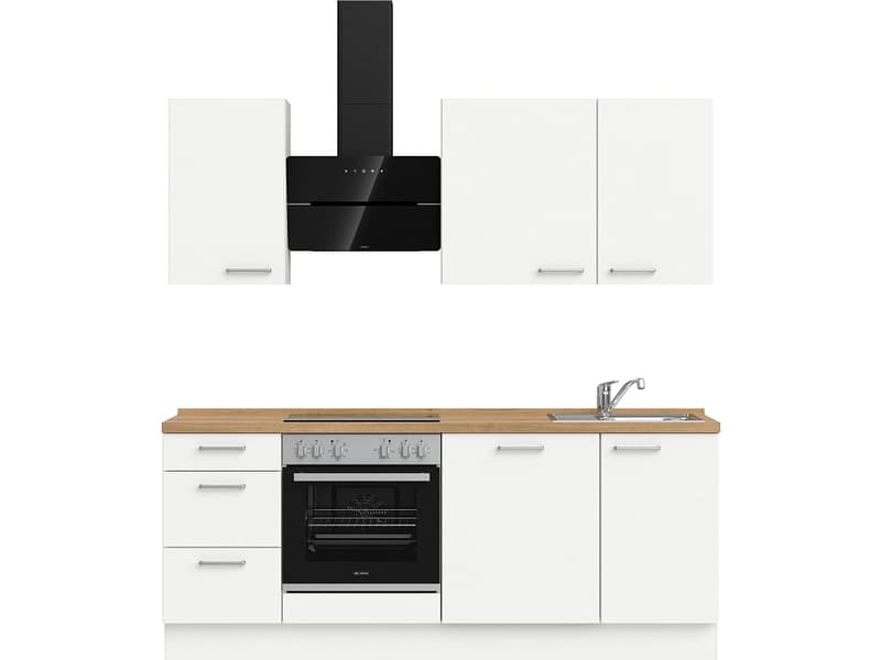 Komplette Küche MODUSET TOUCH PREMIUM Alpinweiß 60x210cm