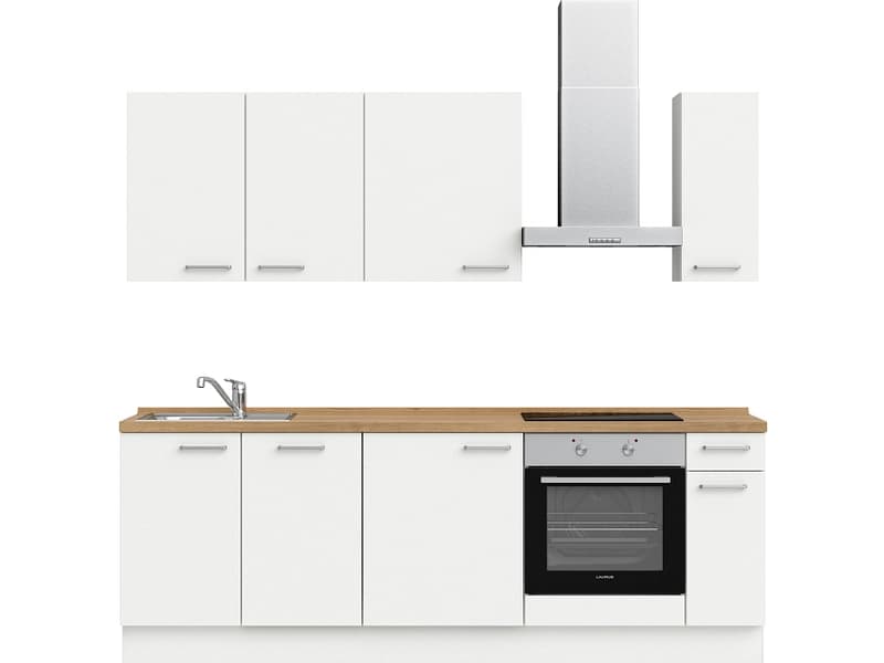 Komplette Küche MODUSET TOUCH CLASSIC Alpinweiß 60x240cm