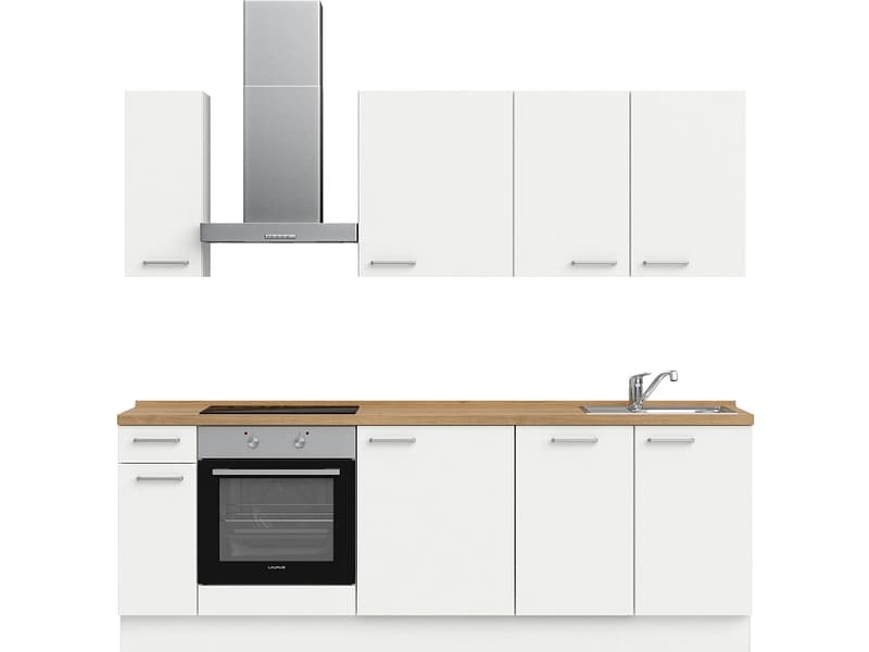 Komplette Küche MODUSET TOUCH CLASSIC Alpinweiß 60x240cm