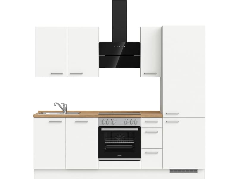 Komplette Küche MODUSET TOUCH PREMIUM Alpinweiß 60x240cm