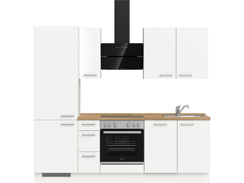 Komplette Küche MODUSET TOUCH PREMIUM Alpinweiß 60x240cm
