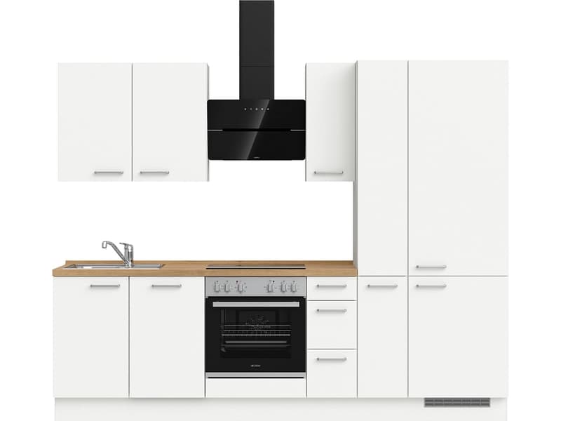 Komplette Küche MODUSET TOUCH PREMIUM Alpinweiß 60x270cm