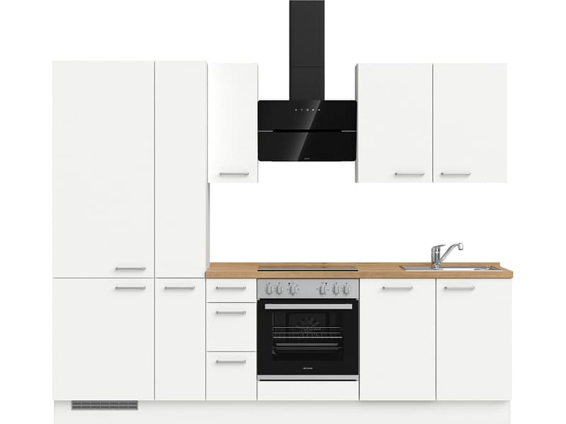 Komplette Küche MODUSET TOUCH PREMIUM Alpinweiß 60x270cm