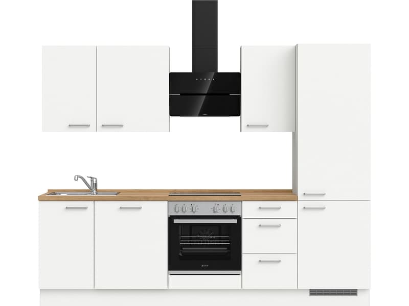 Komplette Küche MODUSET TOUCH PREMIUM Alpinweiß 60x270cm