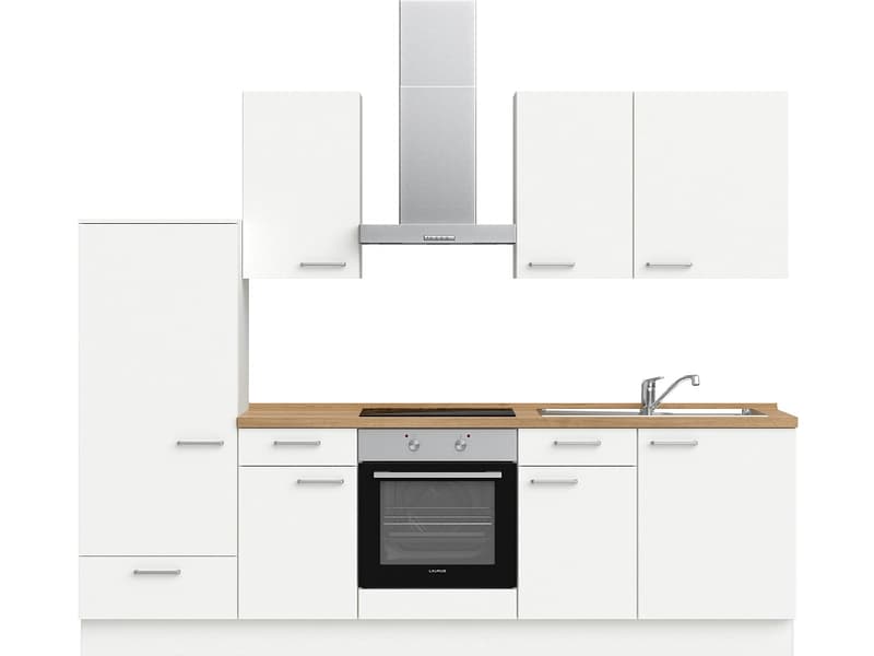 Komplette Küche MODUSET TOUCH CLASSIC Alpinweiß 60x270cm