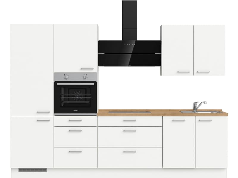 Komplette Küche MODUSET TOUCH PREMIUM Alpinweiß 60x300cm