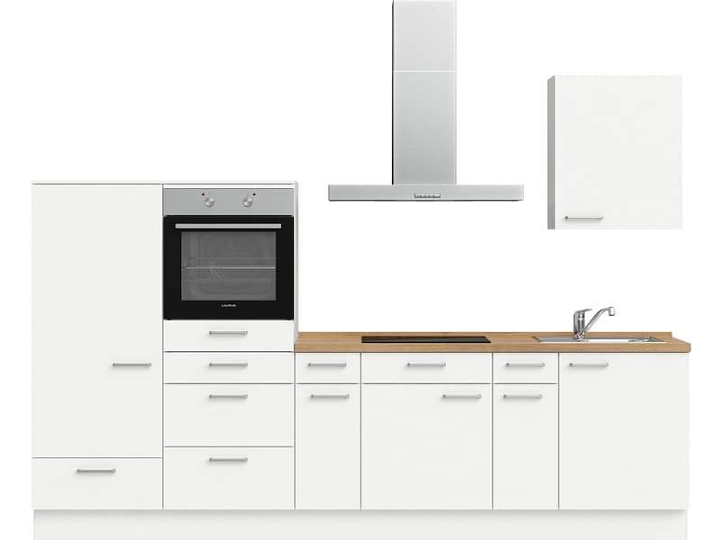 Komplette Küche MODUSET TOUCH CLASSIC Alpinweiß 60x300cm