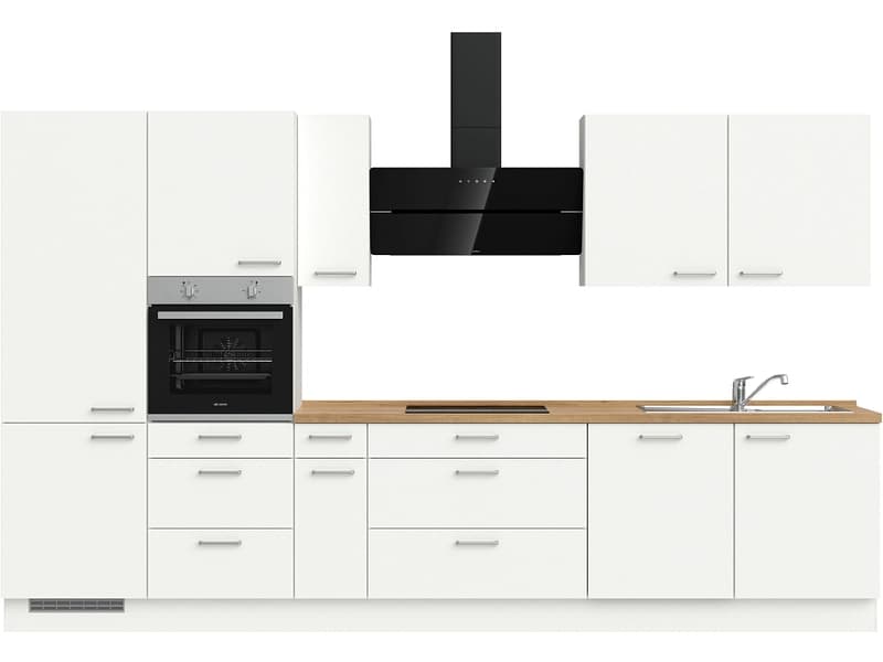 Komplette Küche MODUSET TOUCH PREMIUM Alpinweiß 60x360cm