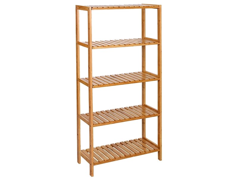 SONGMICS Regal NORDIKA 26x130x60cm massives holz teakholz-look